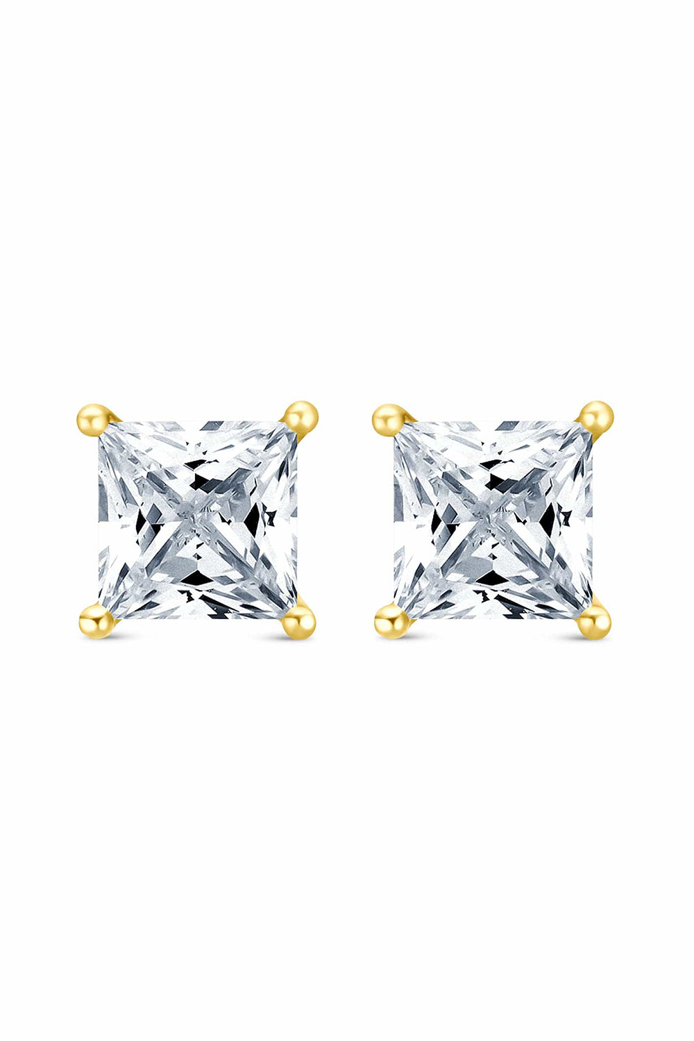 Alpha Square Stud Earrings