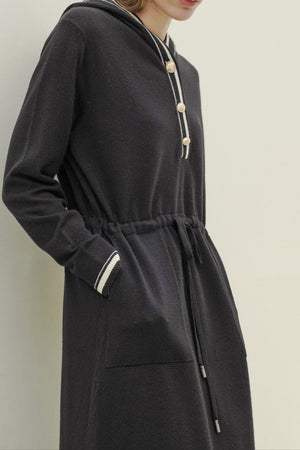 Hoodie Sweater Midi Dress