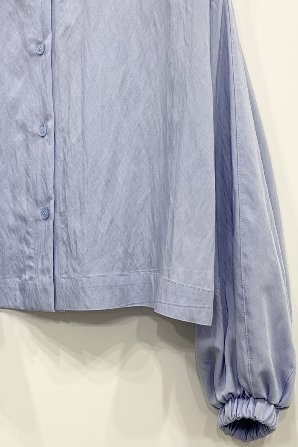 Elastic Shirred Sleeve Shirt