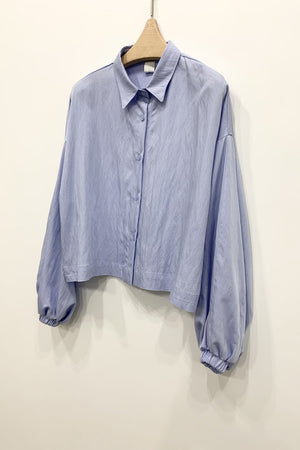 Elastic Shirred Sleeve Shirt
