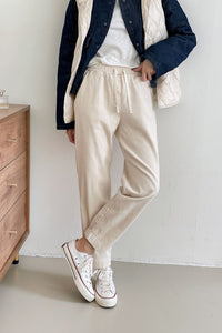 Cotton Blend Relaxed Fit Jogger Pants