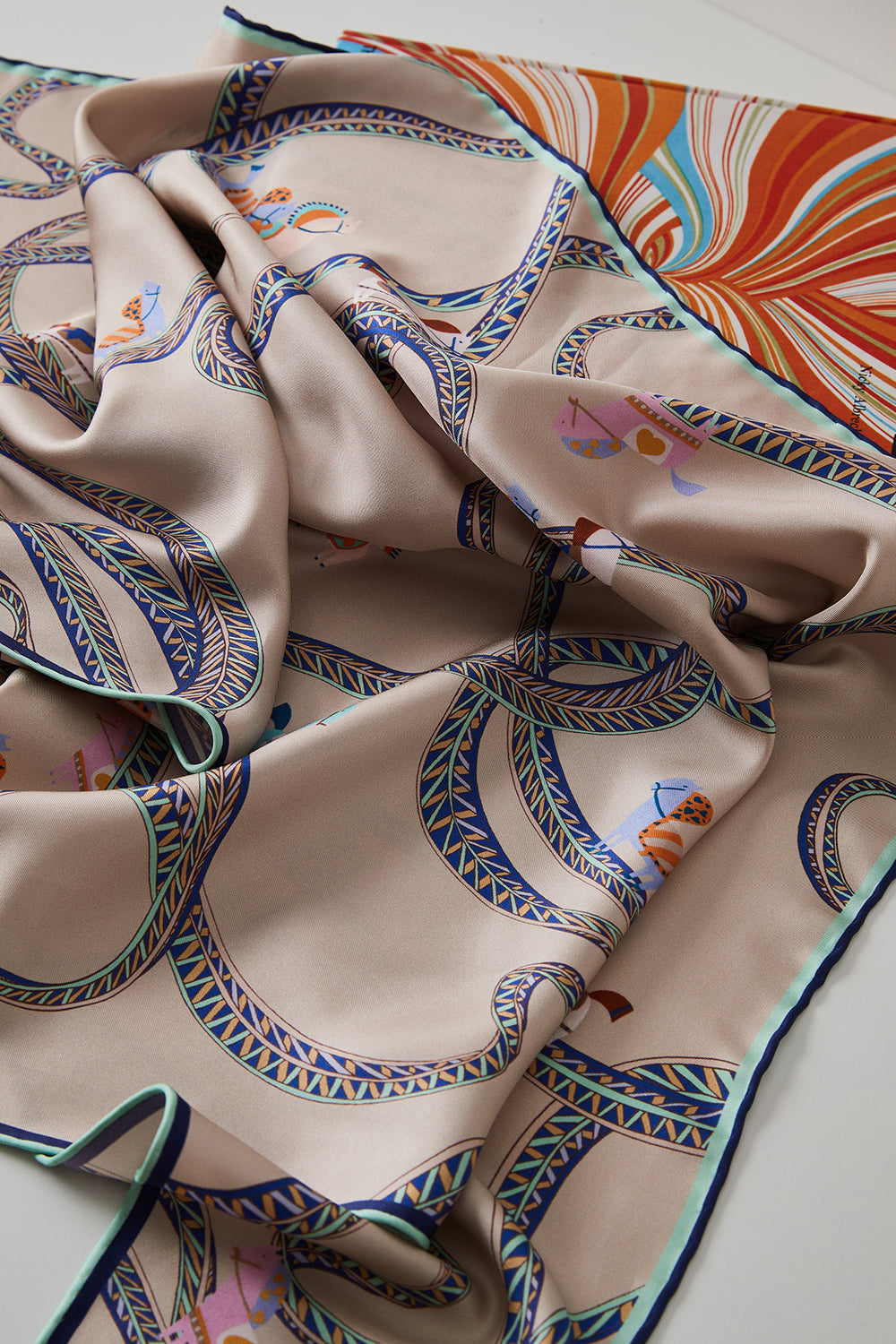 Equine Triangle Silk Scarf