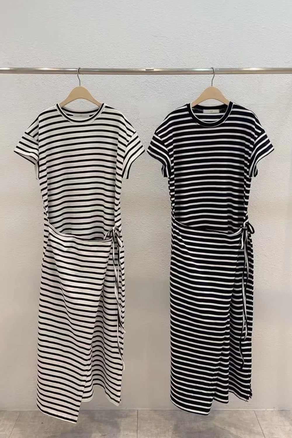 Etta Stripe Wrap Dress