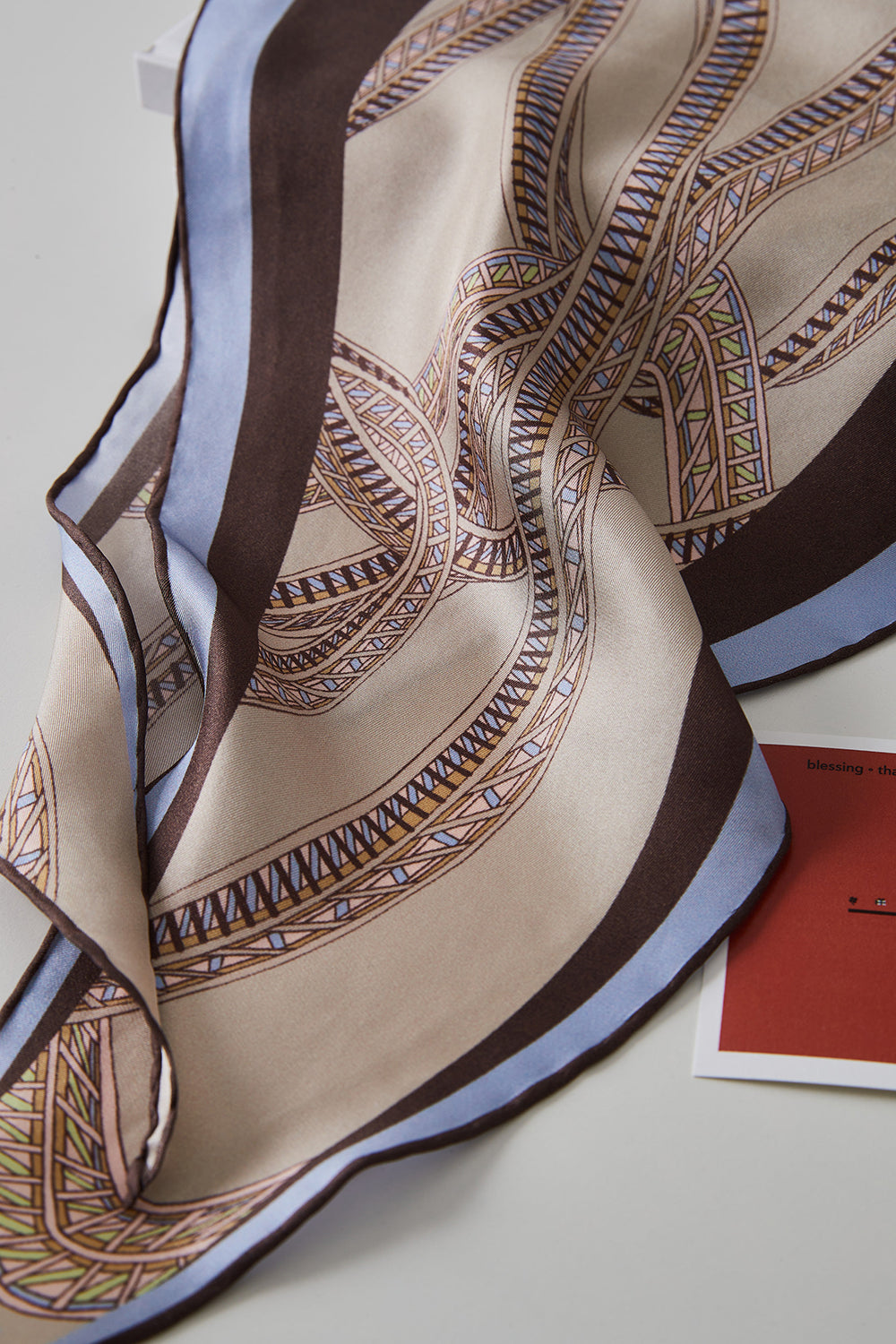 Interlace Diamond Silk Scarf