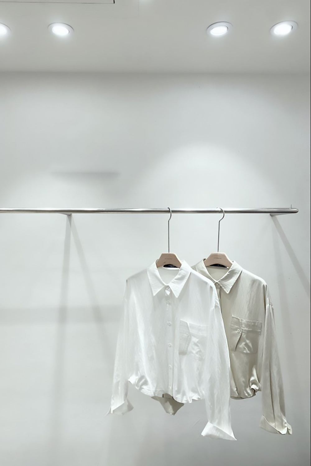 Shirred Bottom Cropped Shirt