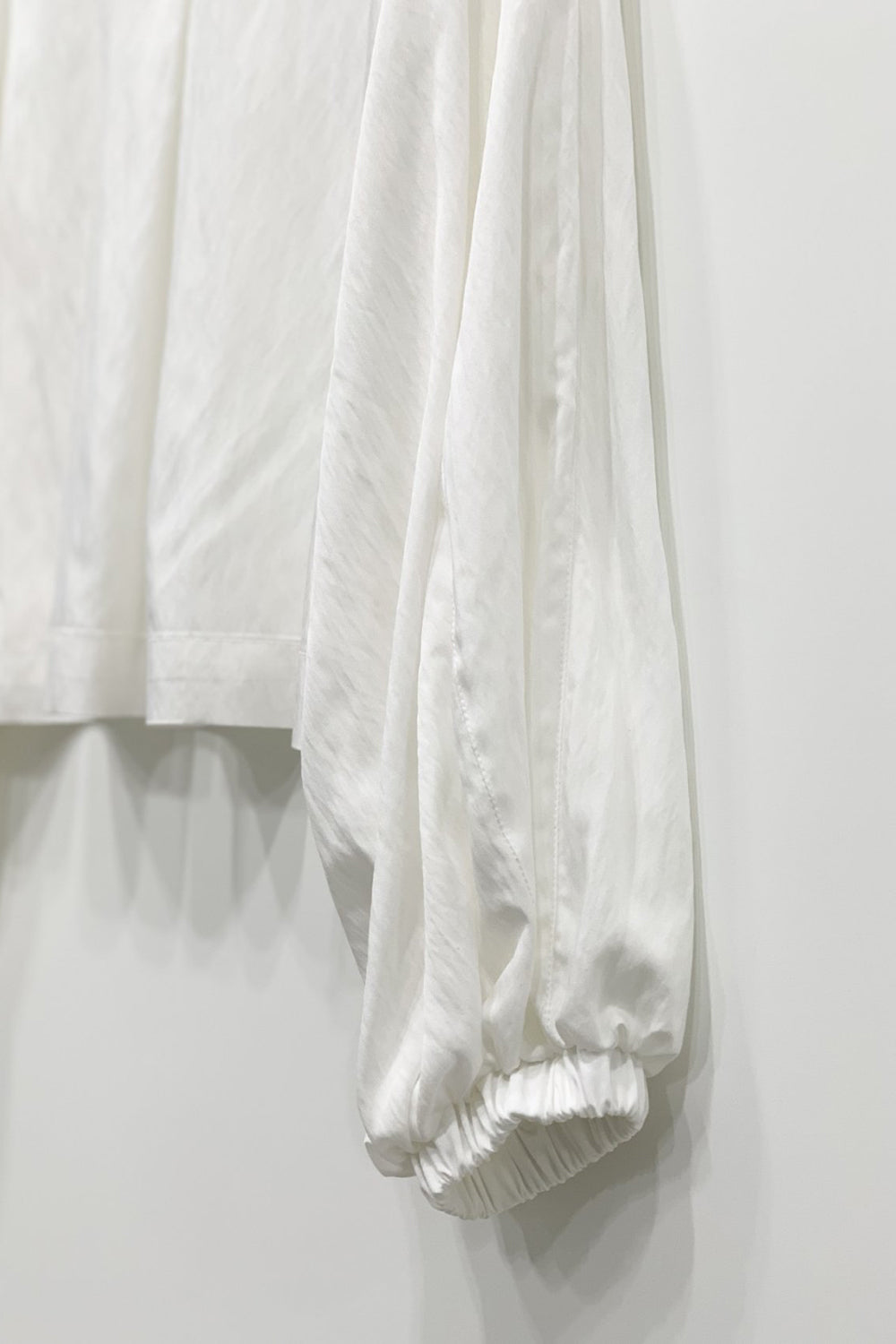 Elastic Shirred Sleeve Shirt
