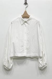 Elastic Shirred Sleeve Shirt