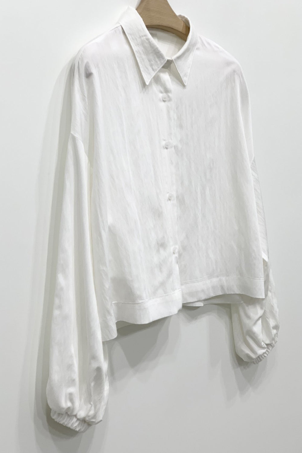 Elastic Shirred Sleeve Shirt