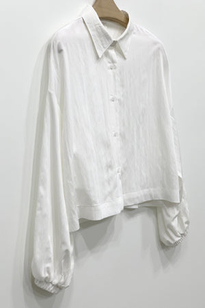 Elastic Shirred Sleeve Shirt