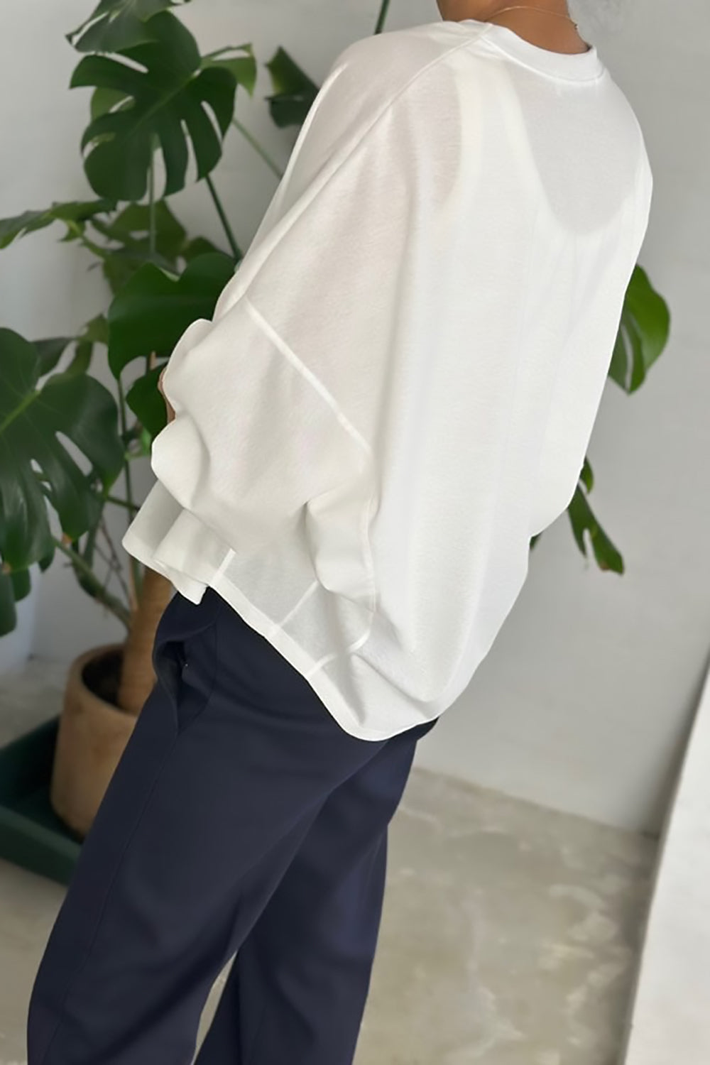 Micro-Ribbed Trim T-Shirt