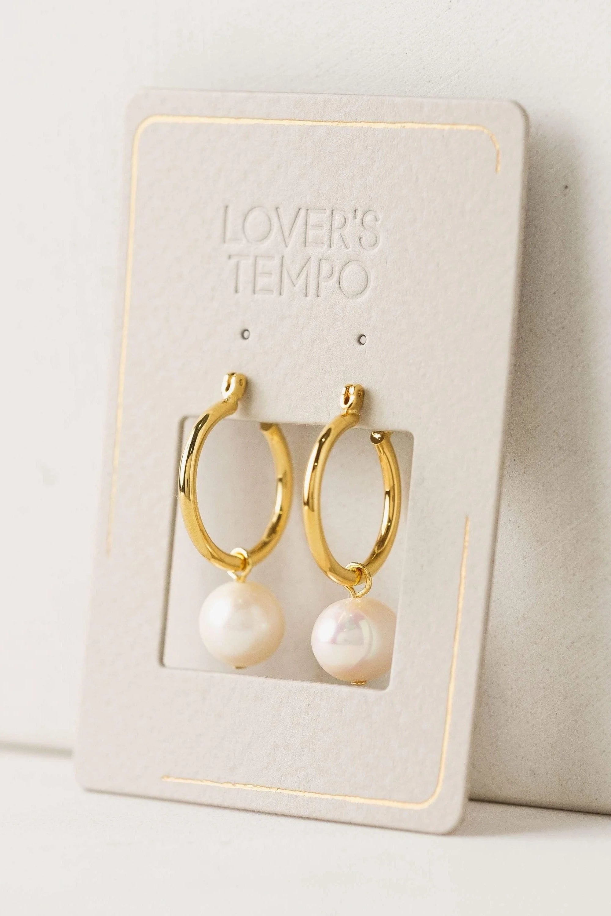 Andie Pearl Hoop Earrings