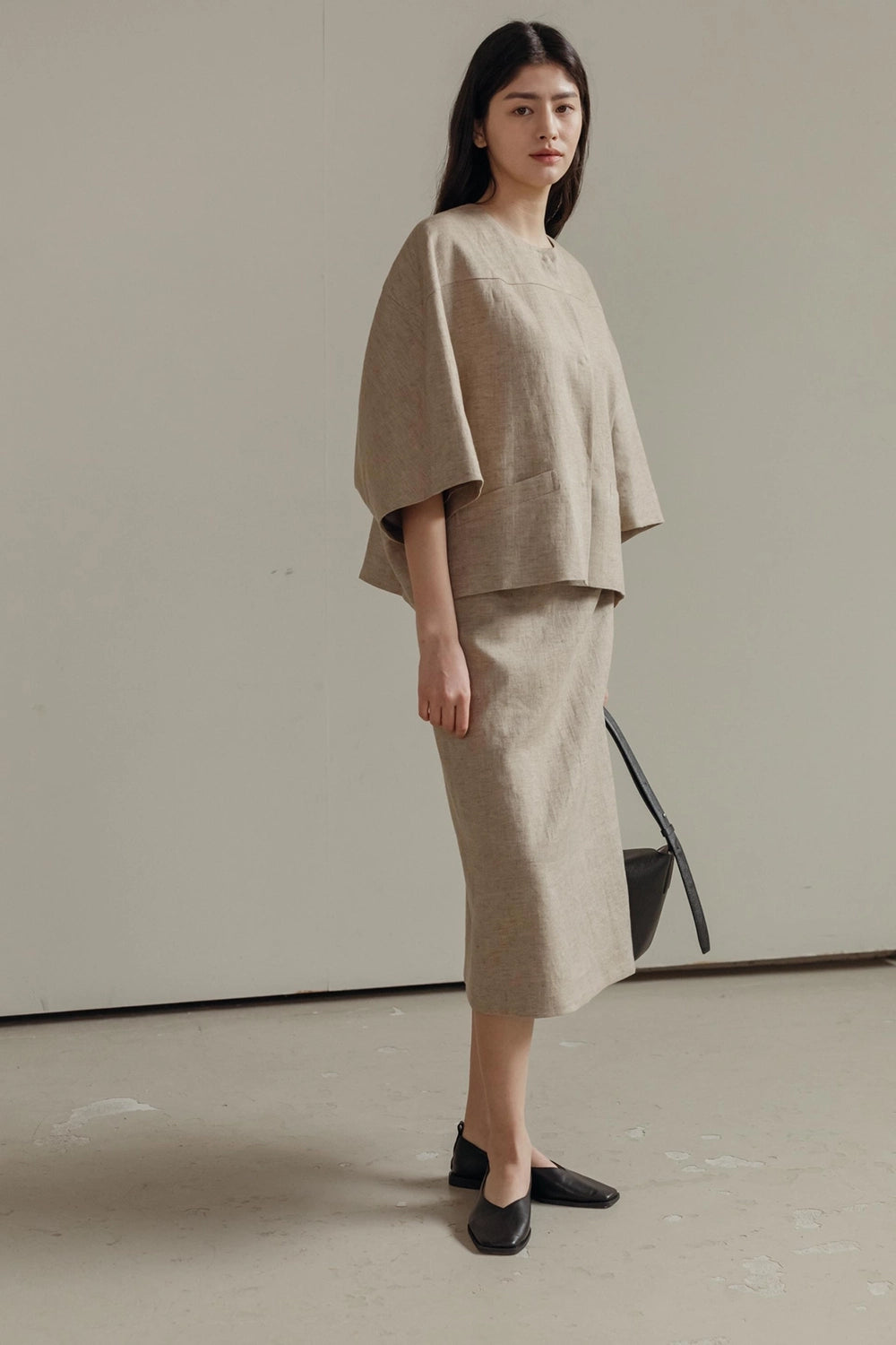 Lila Oversized Linen Jacket