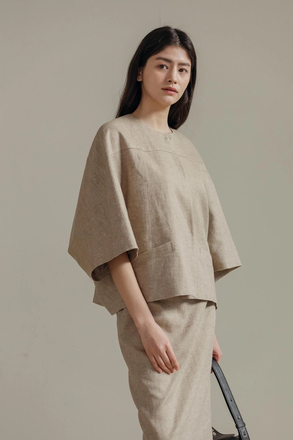 Lila Oversized Linen Jacket