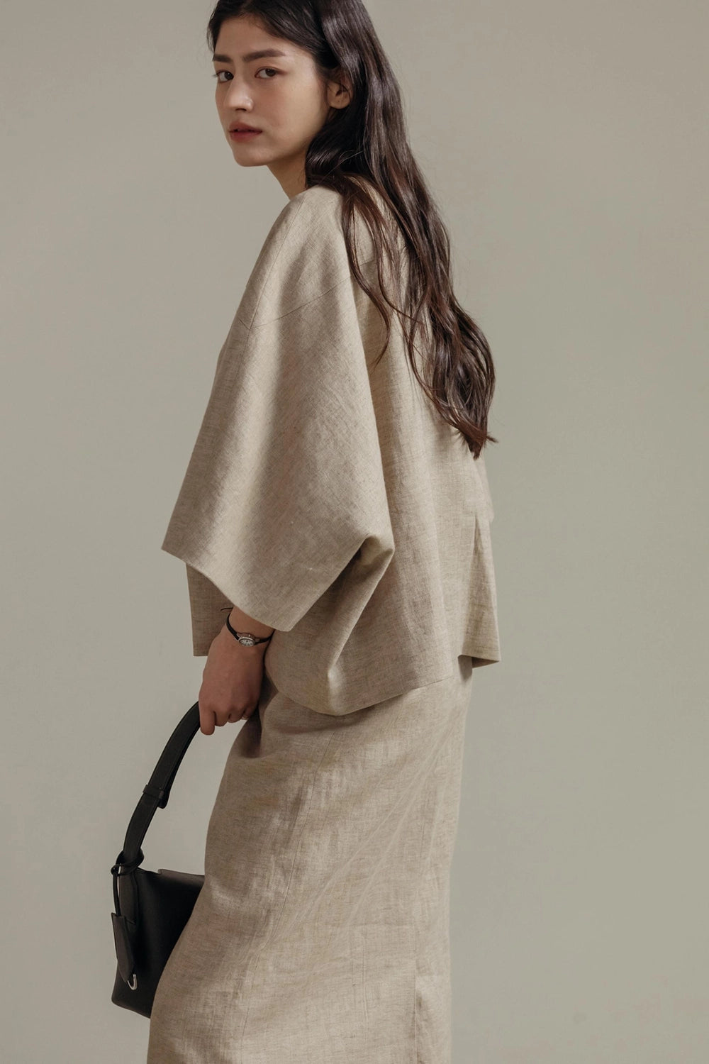 Lila Oversized Linen Jacket