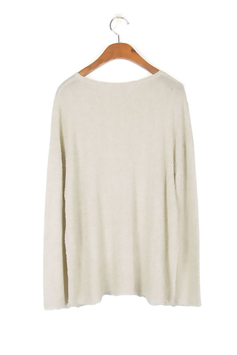 Round Neck Fringe Trim Sweater