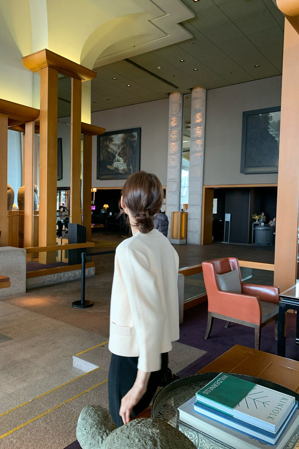 Round Neck Wool Knit Jacket