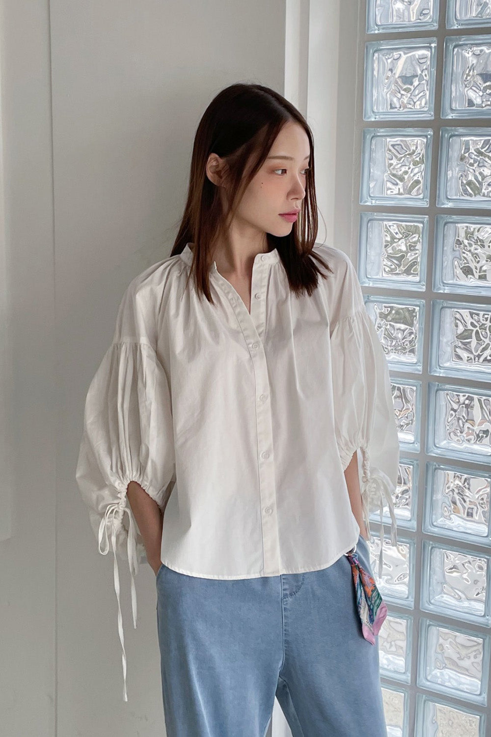 Big Balloon Sleeve Blouse