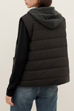 Cable Knit Puffer Vest