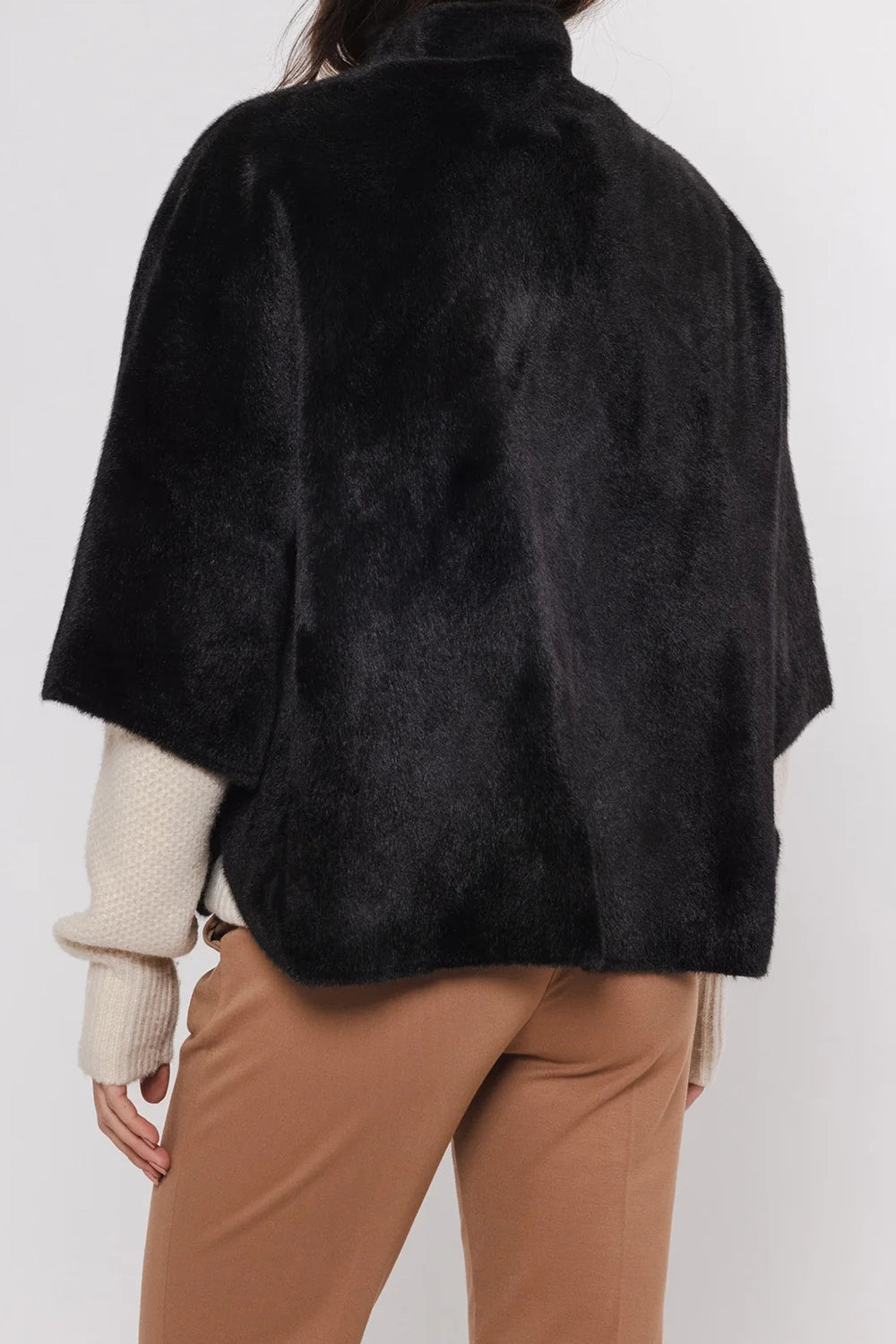 Dewi Faux Fur Cape