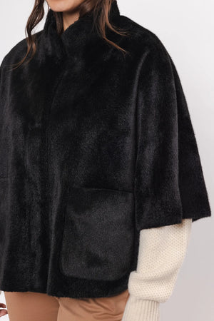 Dewi Faux Fur Cape