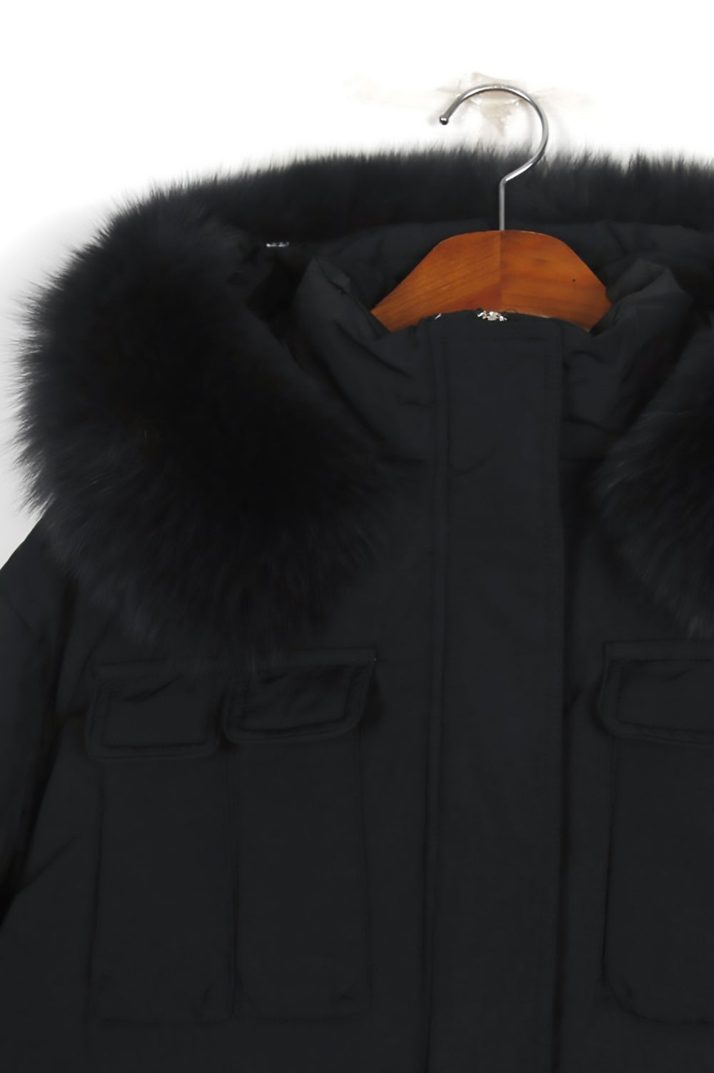 Fox Fur Mid Down Jacket