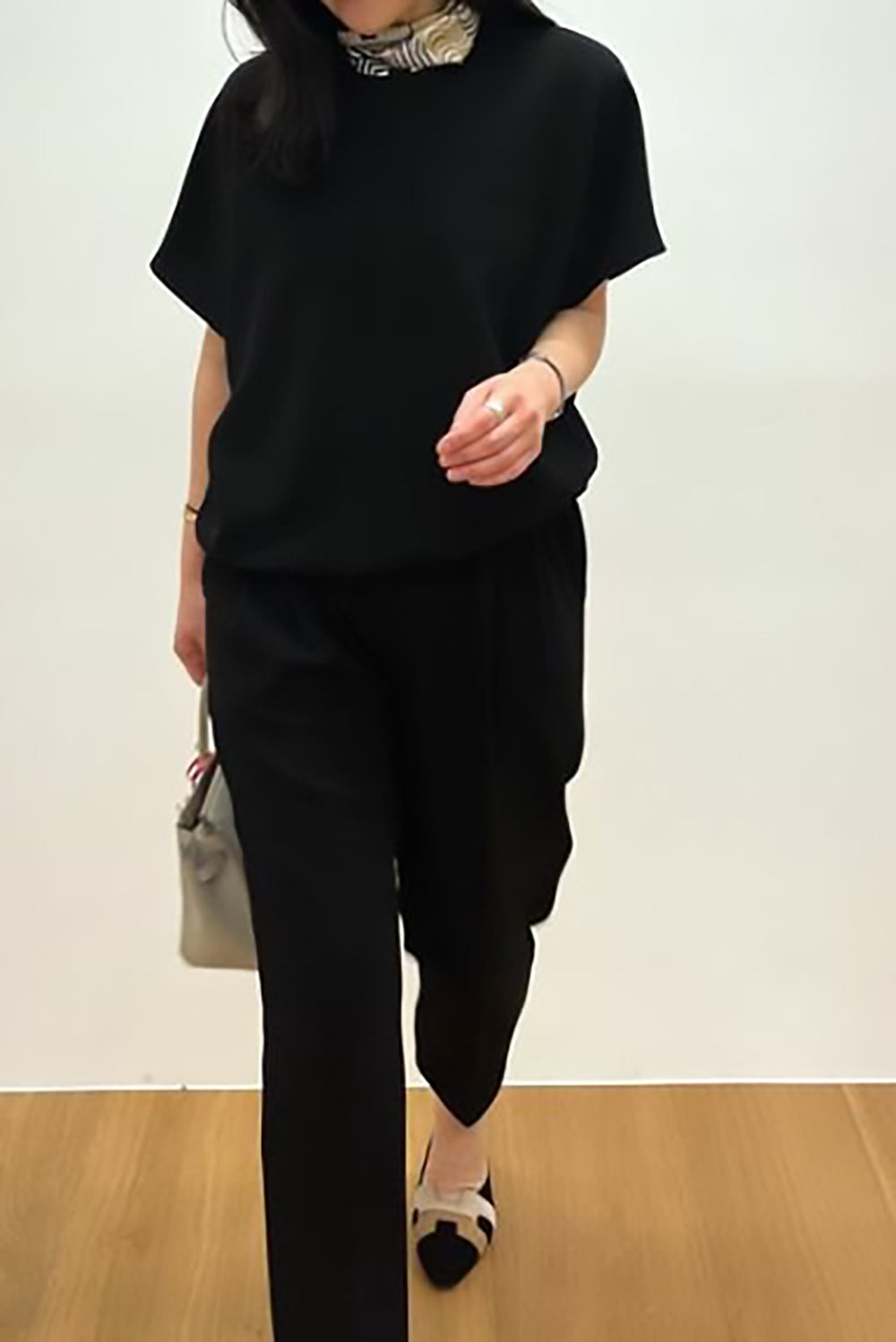 Crinkle Short Sleeve Pants Set