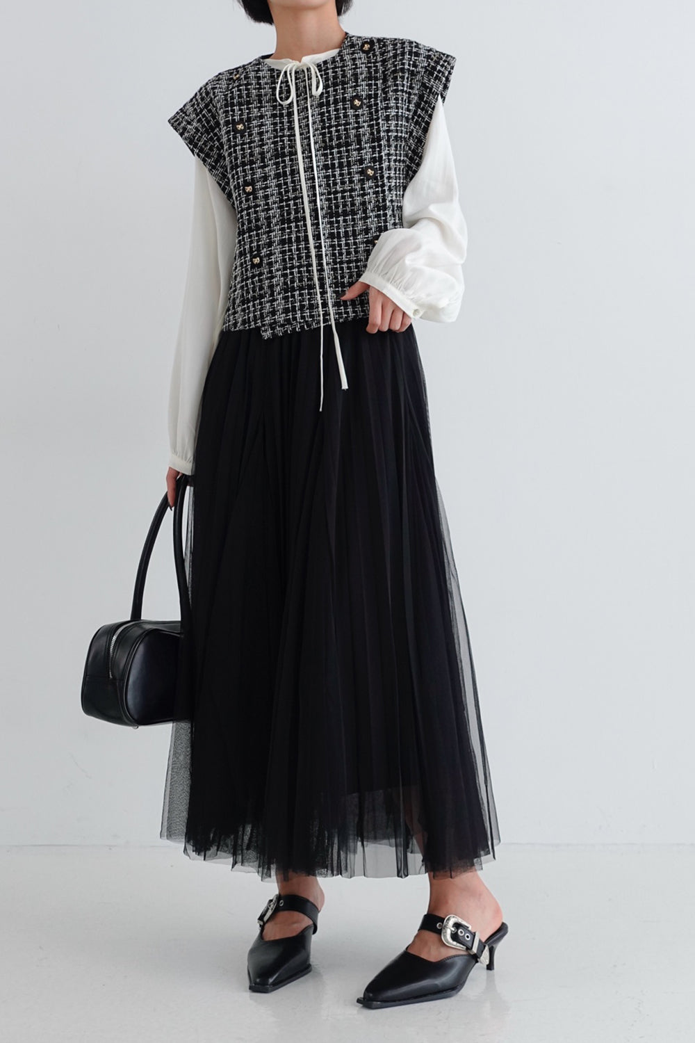 Lila Layered Mesh Maxi Skirt