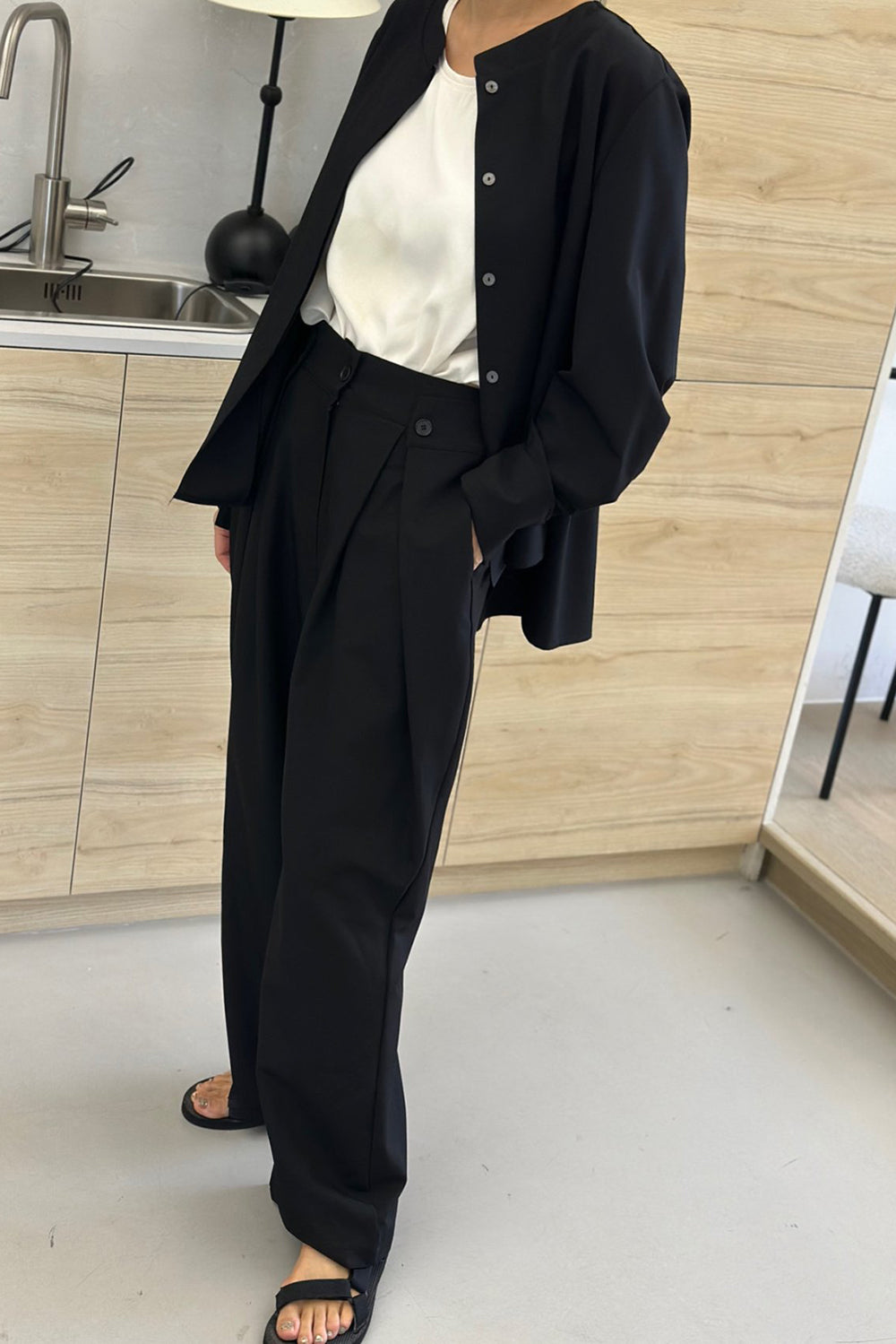 Pop Over Pocket Blouse
