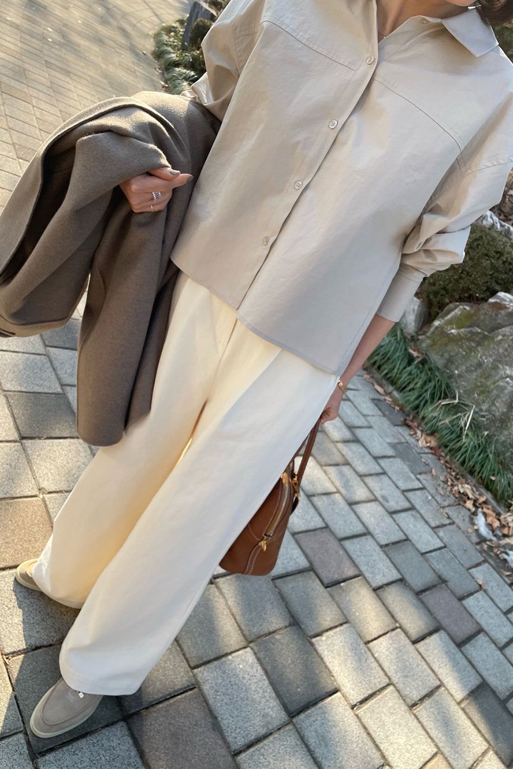 Camille Front Pleat Wide Pants