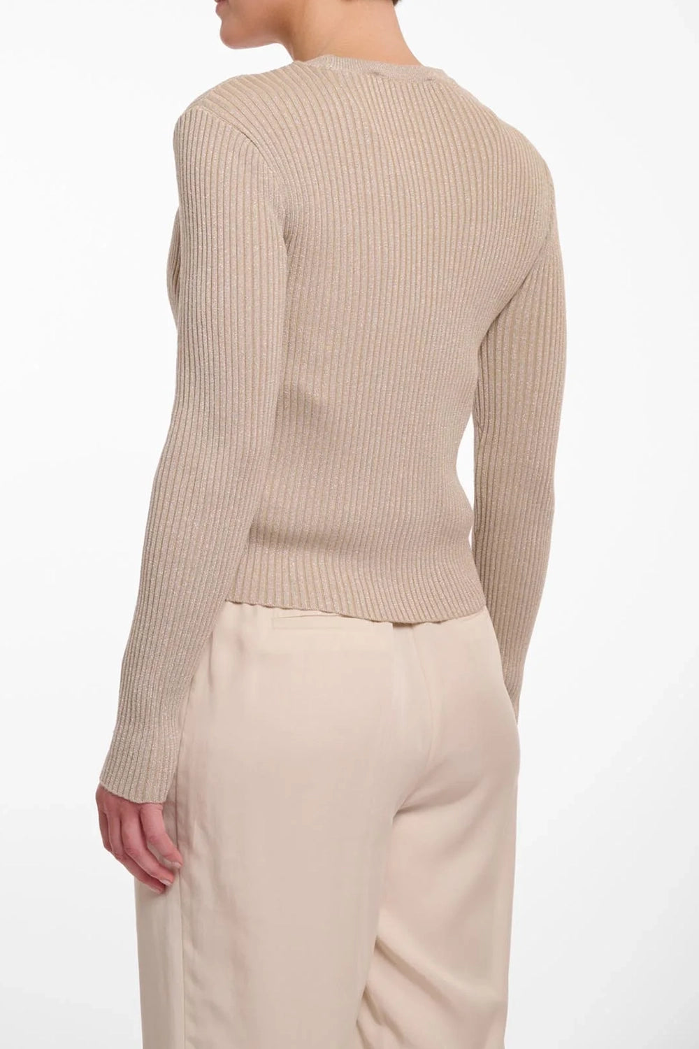 Gizana Lurex Front Tie Cardigan