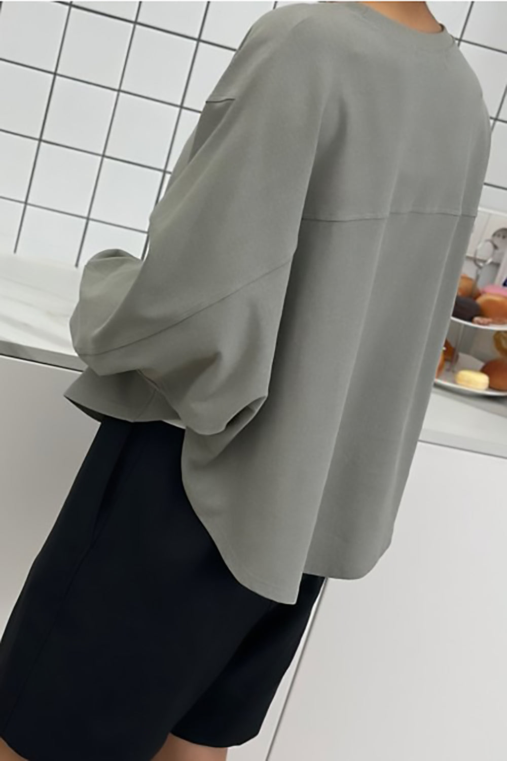 Macie Curved Hem Sweatshirt