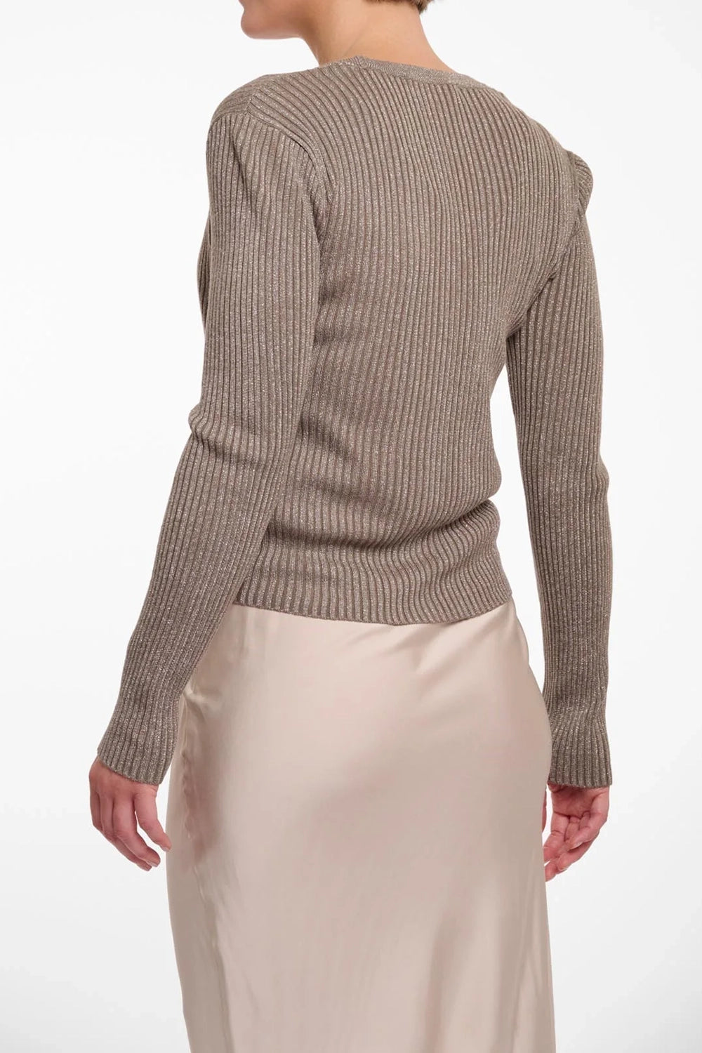 Gizana Lurex Front Tie Cardigan