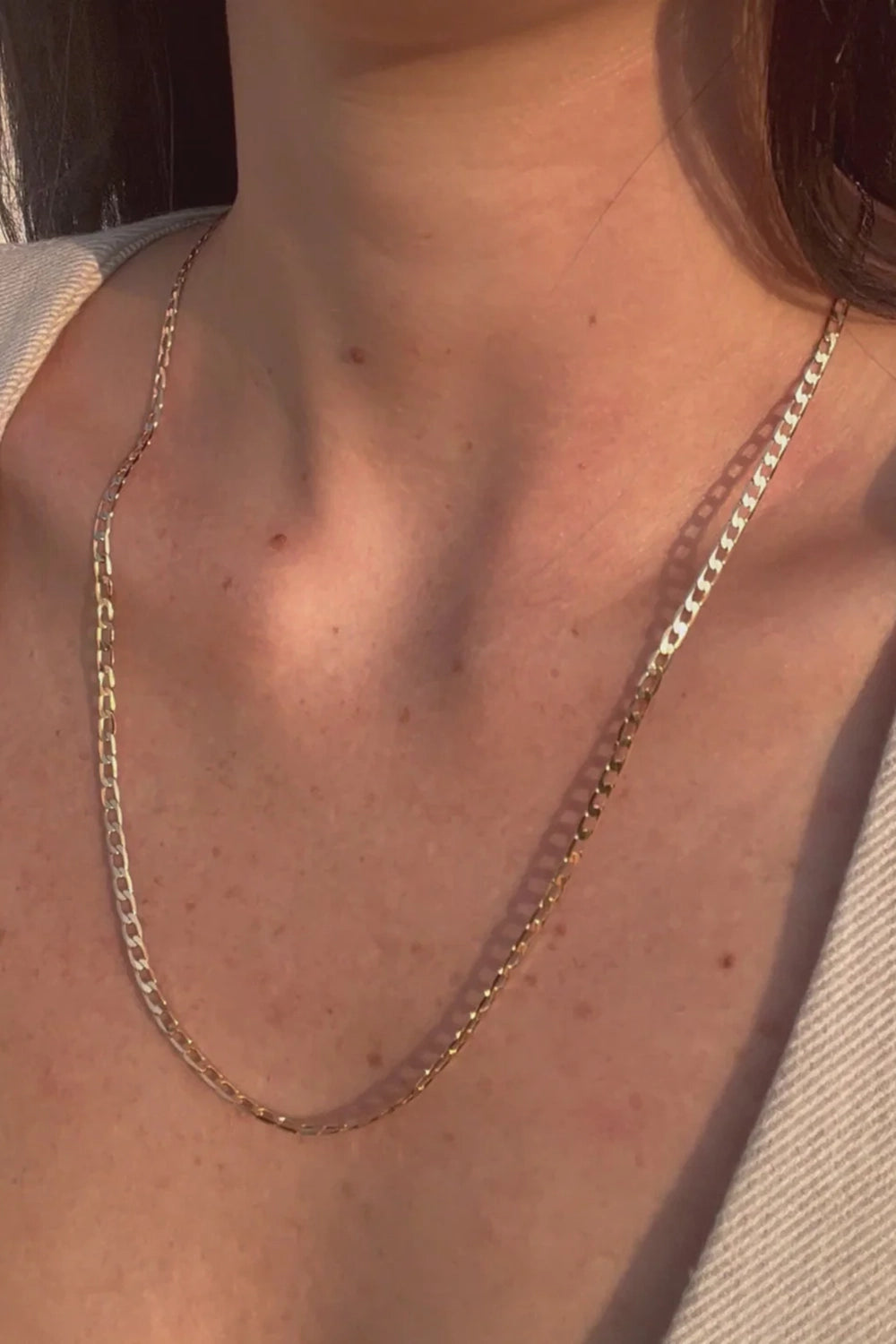 Flat Curb Chain Necklace