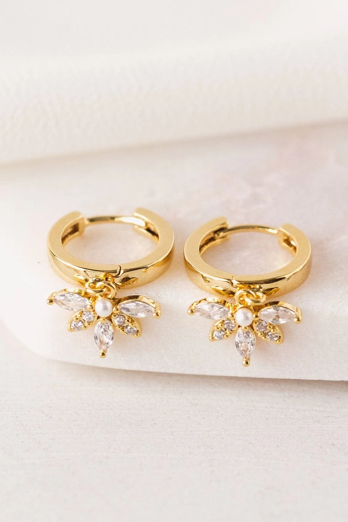 Harlowe Huggie Hoop Earrings