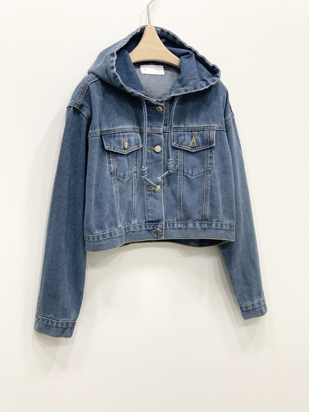 Hooded Denim Shirt Jacket