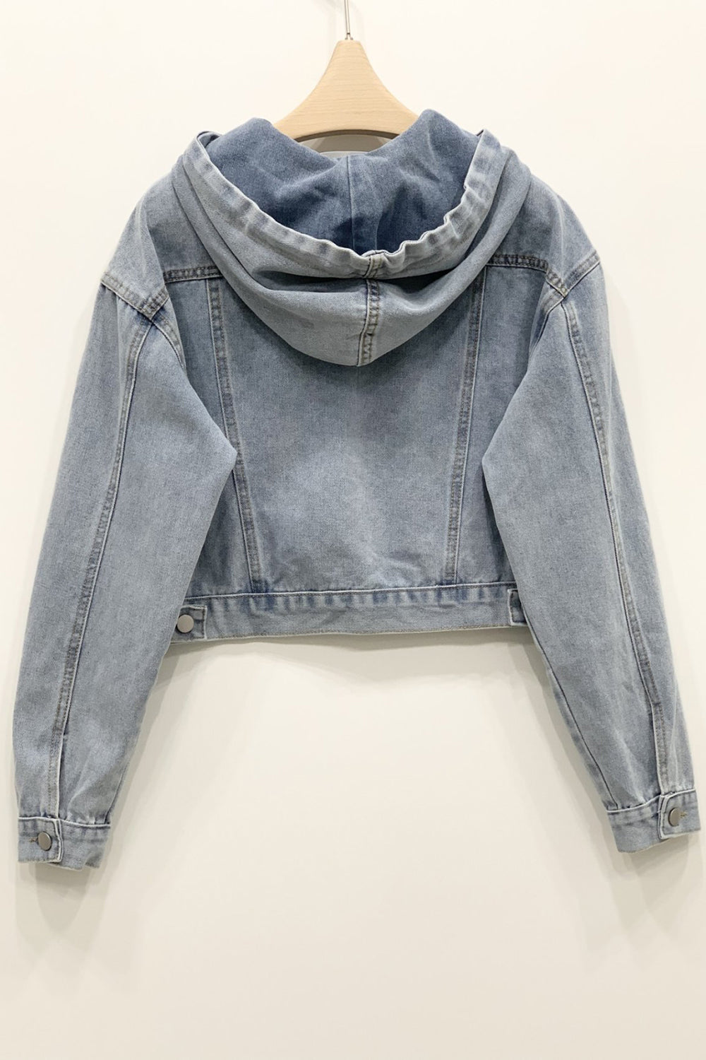 Hooded Denim Shirt Jacket