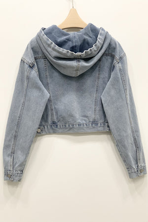 Hooded Denim Shirt Jacket