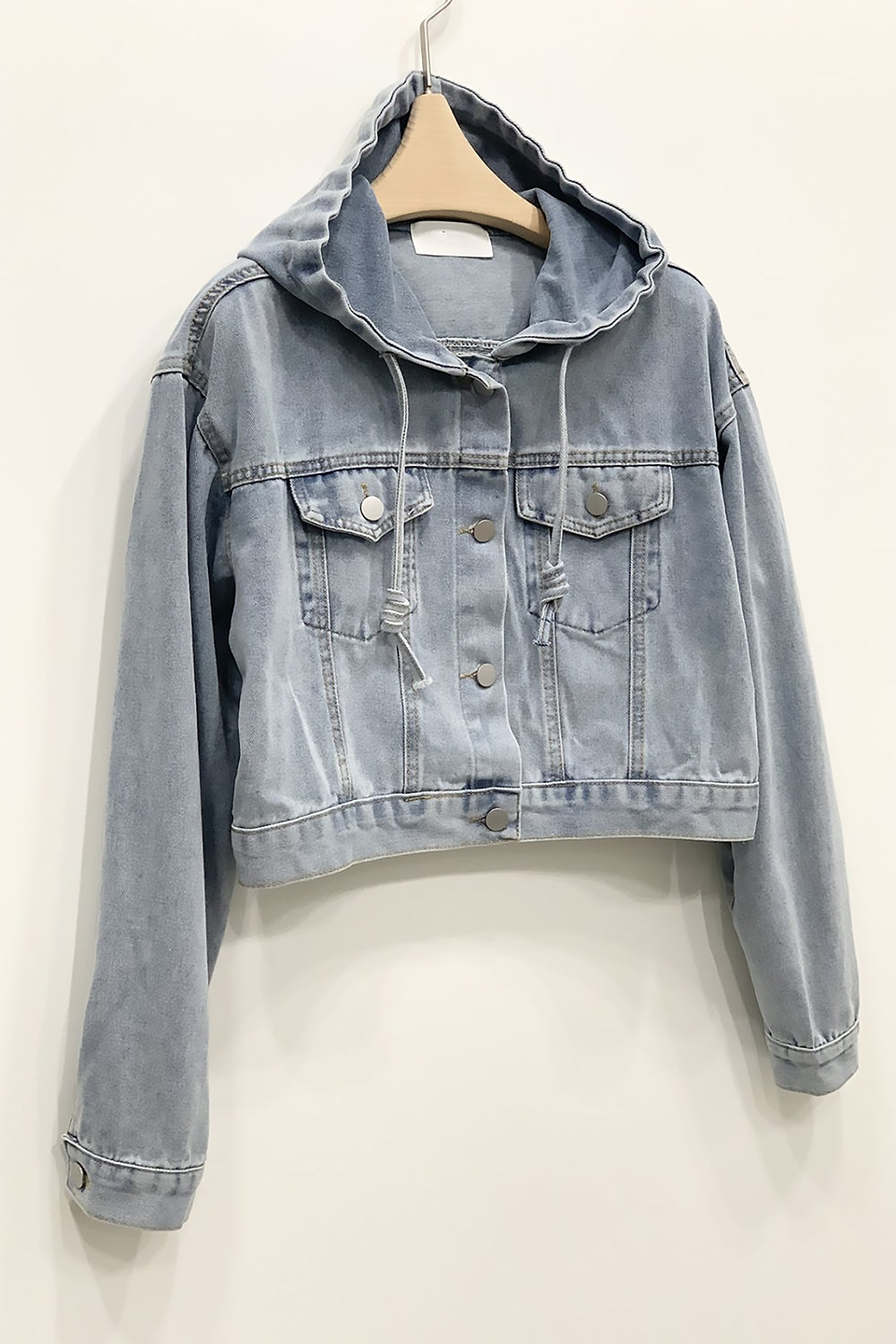 Hooded Denim Shirt Jacket