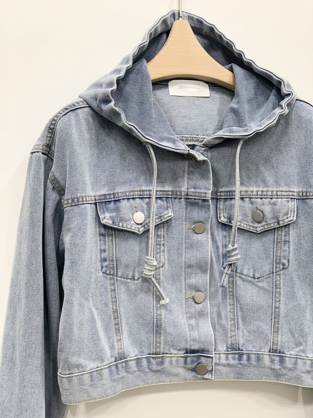Hooded Denim Shirt Jacket