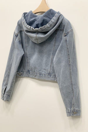 Hooded Denim Shirt Jacket
