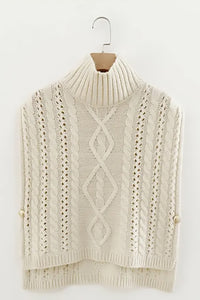 Metallic Cable Knit Vest