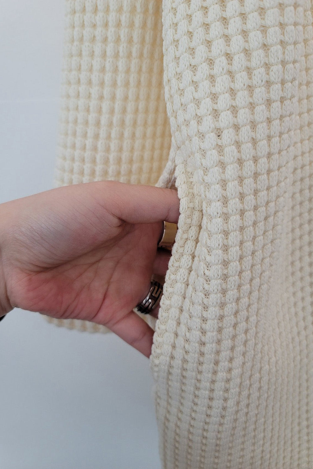 Waffle Knit Boxy Jacket