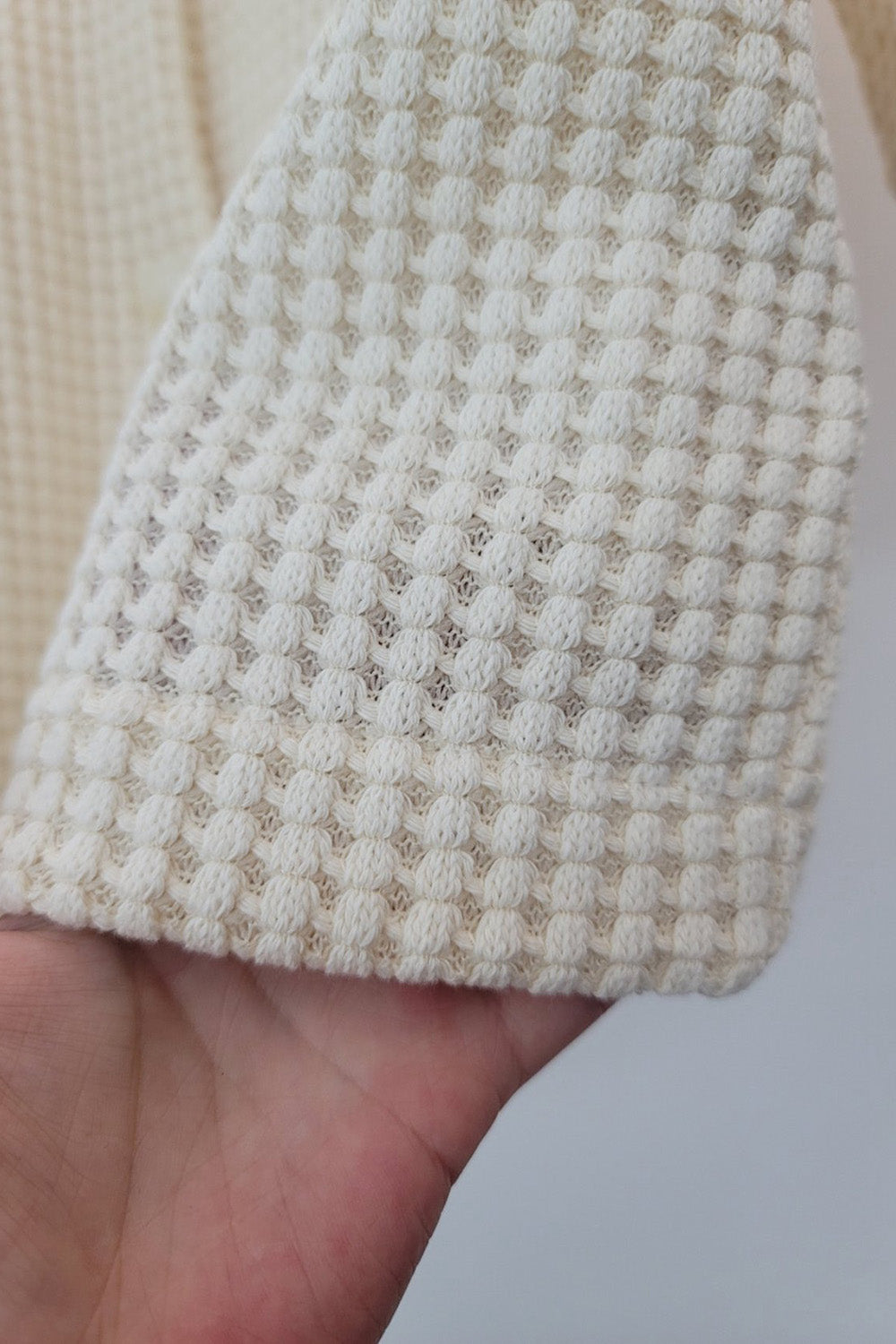 Waffle Knit Boxy Jacket