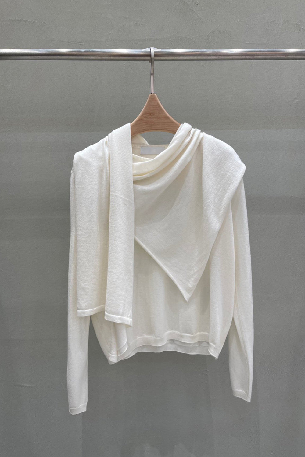 Wool Scarf Knit Top