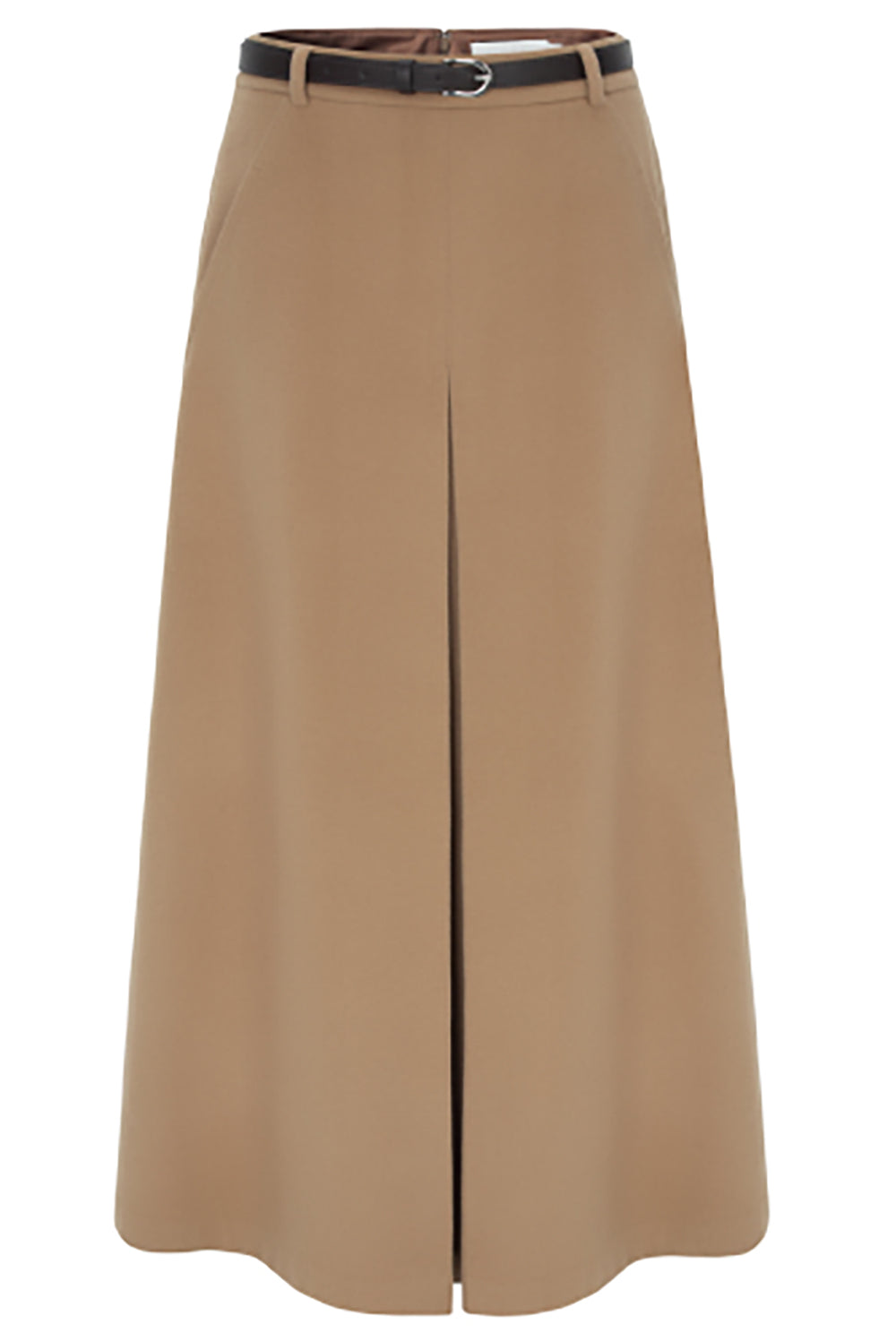 Lambswool Belted Pleat Skirt