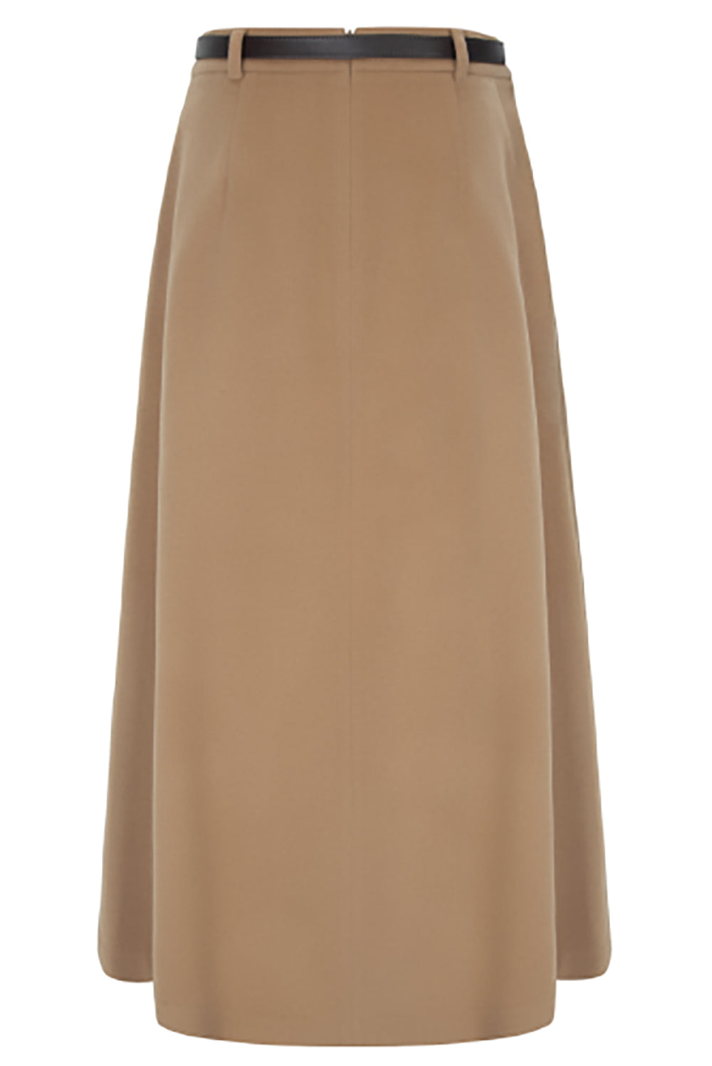 Lambswool Belted Pleat Skirt