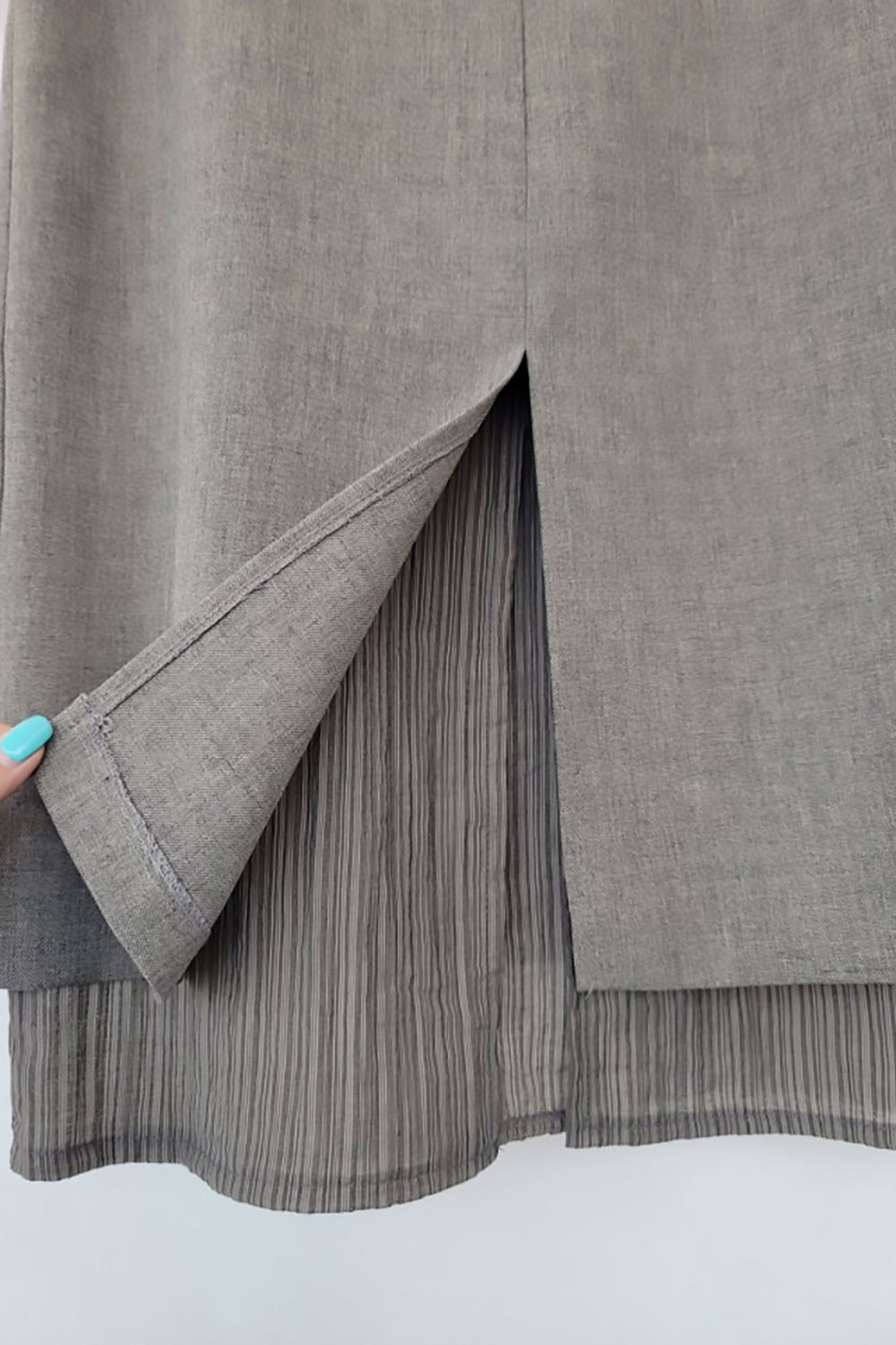 Layered Trim Column Skirt