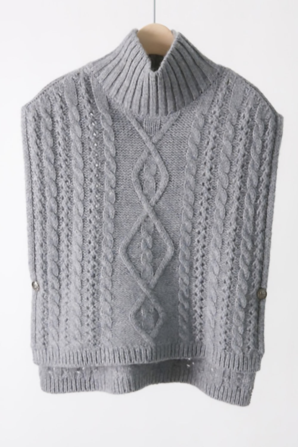 Metallic Cable Knit Vest