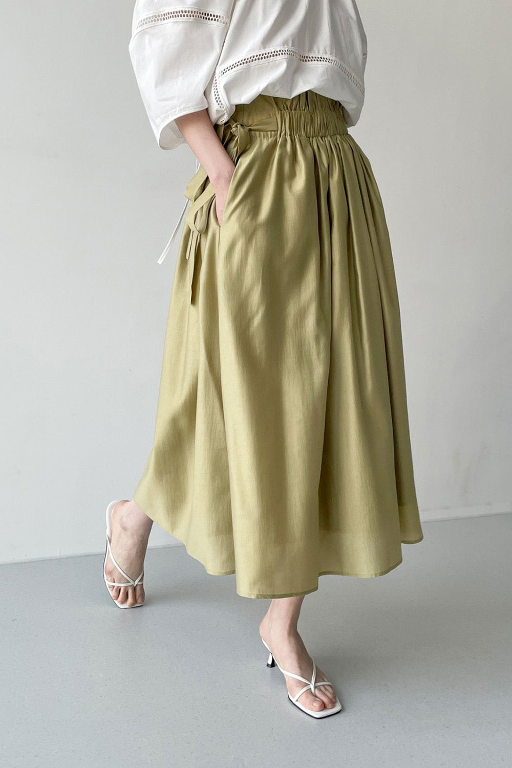 Nellie Side Tie Flared Skirt