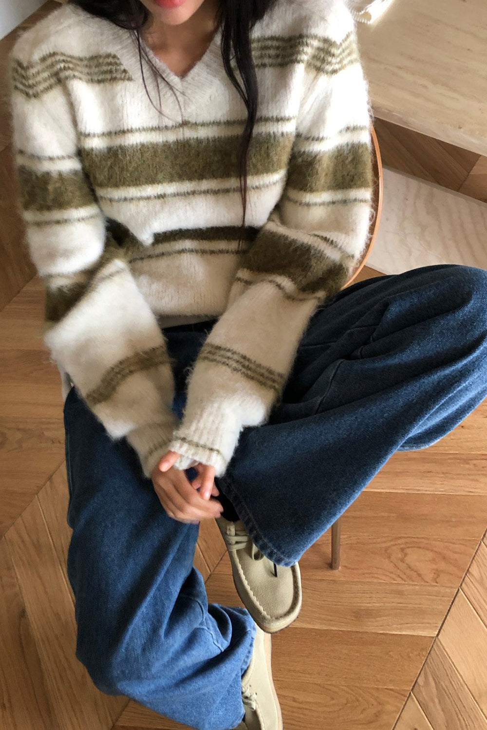 Brushed Striped Sweater